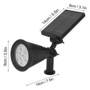 Pincho Solar Luz Cálida 7 Led Para Amurar O Pinchar Jardin - Imagen 2
