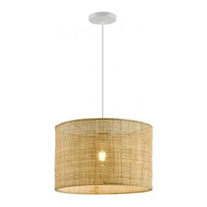 Luminaria Colgante Techo Fibras Bambu Saiko Nordico - Imagen 3