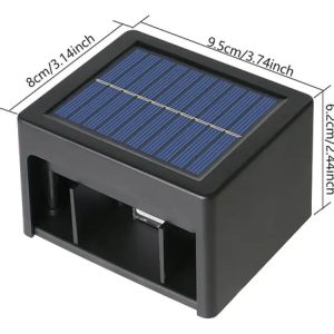 Luminaria Solar Bidireccional Tono Y Angulo Ajustable Jardin - Imagen 6