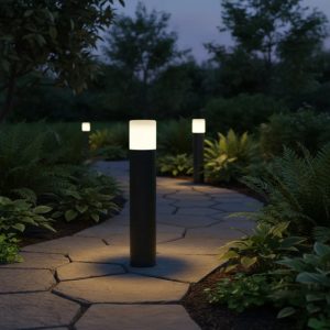 Luminaria Led Poste 50cm De Jardin Metal Exterior Luz Calida - Imagen 4