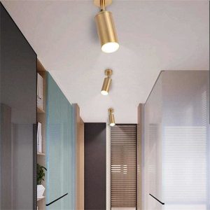 Luminaria Aplique Spot Color Bronce Gu10 Movible - Imagen 4