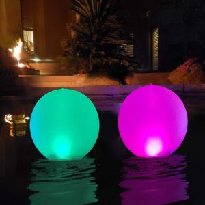 Globo Inflable Piscina Esfera Solar Rgb Carga Con Sol 35cm - Imagen 3
