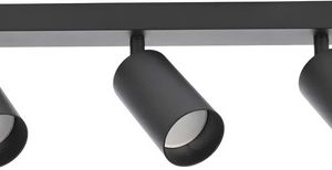 Luminaria Spot Triple Aplique De Pared Techo Cilindro Negro - Imagen 4