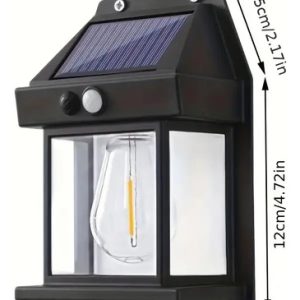 Luminaria Aplique Solar Lampara Pared Exterior Con Sensor - Imagen 5