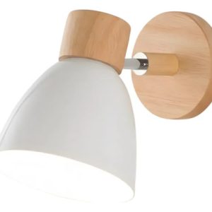 Luminaria Aplique De Pared Madera Spot Direccionable E27 - Imagen 2