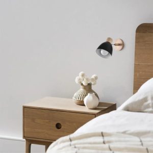 Luminaria Aplique De Pared Madera Spot Direccionable E27 - Imagen 3